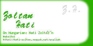 zoltan hati business card